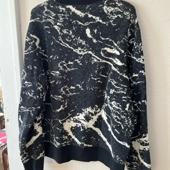 All Saints Monochrome Marble Crewneck Sweater - Picture 4 of 6